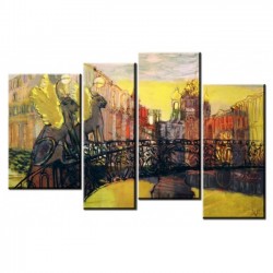 Золотой мост - Модульная картины, Репродукции, Декоративные панно, Декор стен