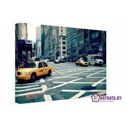 Нью-Йоркские такси - Модульная картины, Репродукции, Декоративные панно, Декор стен