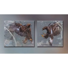 Картина на холсте по фото Модульные картины Печать портретов на холсте Птичий бой