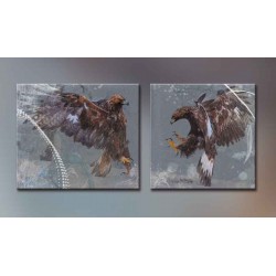 Птичий бой - Модульная картины, Репродукции, Декоративные панно, Декор стен