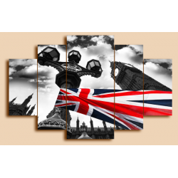 Флаг Британии - Модульная картины, Репродукции, Декоративные панно, Декор стен