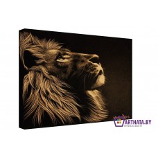 Картина на холсте по фото Модульные картины Печать портретов на холсте Гравюра льва