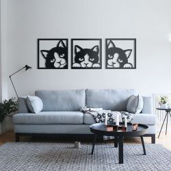 Экопанель "Три кота" - Модульная картины, Репродукции, Декоративные панно, Декор стен