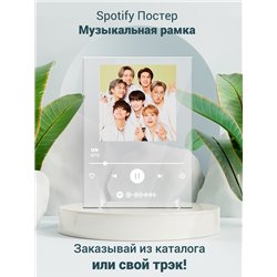 BTS - ON-2вариант - постер Spotify - Модульная картины, Репродукции, Декоративные панно, Декор стен