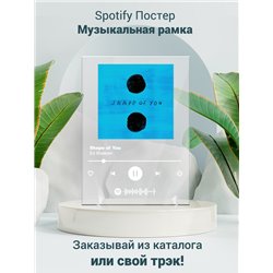 Ed Sheeran - Shape of You - постер Spotify - Модульная картины, Репродукции, Декоративные панно, Декор стен