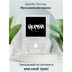 Нервы - Нервы - постер Spotify - Модульная картины, Репродукции, Декоративные панно, Декор стен