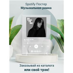Billie Eilish - No Time To Die - постер Spotify - Модульная картины, Репродукции, Декоративные панно, Декор стен