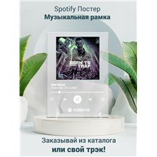 Картина на холсте по фото Модульные картины Печать портретов на холсте Kizaru feat. Tory Lanez - Bad Blood - постер Spotify