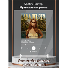 Картина на холсте по фото Модульные картины Печать портретов на холсте Lana Del Rey - Summertime Sadness - постер Spotify