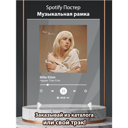 Billie Eilish - Happier Than Ever - постер Spotify - Модульная картины, Репродукции, Декоративные панно, Декор стен