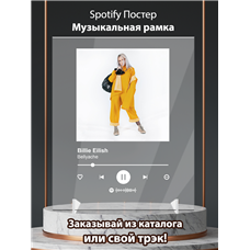 Картина на холсте по фото Модульные картины Печать портретов на холсте Billie Eilish - Bellyache - постер Spotify