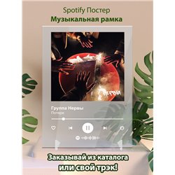 Группа Нервы - Потери - постер Spotify - Модульная картины, Репродукции, Декоративные панно, Декор стен