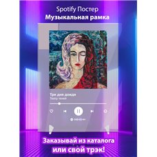 Картина на холсте по фото Модульные картины Печать портретов на холсте Театр теней -Три дня дождя - постер Spotify