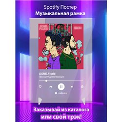 GONE.Fludd - ПринципСуперПозиции - постер Spotify - Модульная картины, Репродукции, Декоративные панно, Декор стен