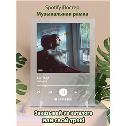 Lil Peep - Hate me - постер Spotify - Модульная картины, Репродукции, Декоративные панно, Декор стен