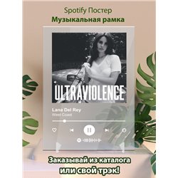 Lana Del Rey - West Coast - постер Spotify - Модульная картины, Репродукции, Декоративные панно, Декор стен