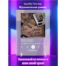 Вышел покурить - Это все лишь дождь - постер Spotify - Модульная картины, Репродукции, Декоративные панно, Декор стен