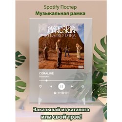 Måneskin - CORALINE - постер Spotify - Модульная картины, Репродукции, Декоративные панно, Декор стен