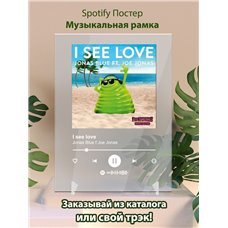 Картина на холсте по фото Модульные картины Печать портретов на холсте Jonas Blue f Joe Jonas - I see love - постер Spotify