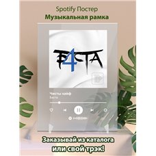 Картина на холсте по фото Модульные картины Печать портретов на холсте Баста - Чисты кайф - постер Spotify
