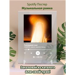 ZOLOTO, масло черного тмина - Последний снег - постер Spotify - Модульная картины, Репродукции, Декоративные панно, Декор стен