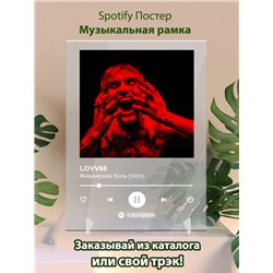 LOVV66 - Физическая боль (Intro) - постер Spotify - Модульная картины, Репродукции, Декоративные панно, Декор стен