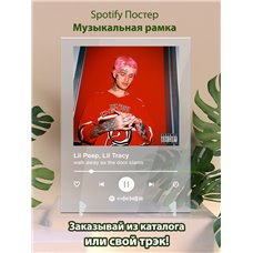 Картина на холсте по фото Модульные картины Печать портретов на холсте Lil Peep, Lil Tracy - walk away as the door slams - постер Spotify