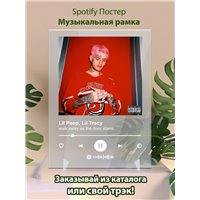 Портреты картины репродукции на заказ - Lil Peep, Lil Tracy - walk away as the door slams - постер Spotify