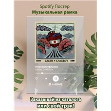 Картина на холсте по фото Модульные картины Печать портретов на холсте ESKIN, CAKEBOY- Японский флажок - постер Spotify