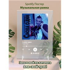 Картина на холсте по фото Модульные картины Печать портретов на холсте Тони Раут - Снова один - постер Spotify