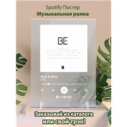BTS - Blue Grey - постер Spotify - Модульная картины, Репродукции, Декоративные панно, Декор стен