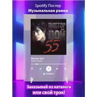 Портреты картины репродукции на заказ - Виктор Цой - Группа Крови - постер Spotify