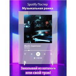 Скриптонит, MiyaGi - Не жаль - постер Spotify - Модульная картины, Репродукции, Декоративные панно, Декор стен