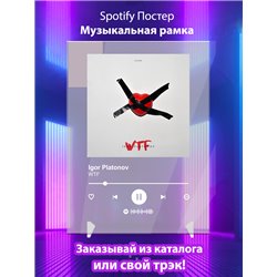 Igor Platonov - WTF - постер Spotify - Модульная картины, Репродукции, Декоративные панно, Декор стен
