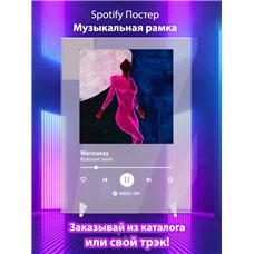 Картина на холсте по фото Модульные картины Печать портретов на холсте Wannasay - Красный закат - постер Spotify