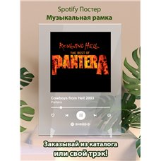 Картина на холсте по фото Модульные картины Печать портретов на холсте Pantera - Cowboys from Hell 2003 - постер Spotify