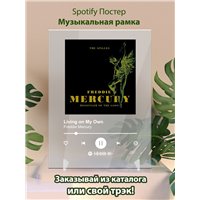 Портреты картины репродукции на заказ - Freddie Mercury - Living on My Own - постер Spotify