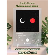 Картина на холсте по фото Модульные картины Печать портретов на холсте MATRANG - От луны до Марса - постер Spotify