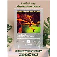 Портреты картины репродукции на заказ - Three Days Grace - Somebody That I Used To Know - постер Spotify