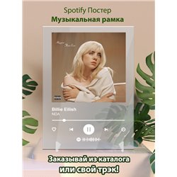 Billie Eilish - NDA - постер Spotify - Модульная картины, Репродукции, Декоративные панно, Декор стен