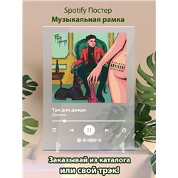 Три дня дождя - Демоны - постер Spotify - Модульная картины, Репродукции, Декоративные панно, Декор стен