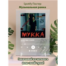 Картина на холсте по фото Модульные картины Печать портретов на холсте МУККА - ДЕВОЧКА С КАРЕ - постер Spotify