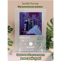 Playingtheangel, Три дня дождя - Худшее во мне - постер Spotify - Модульная картины, Репродукции, Декоративные панно, Декор стен
