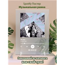 Картина на холсте по фото Модульные картины Печать портретов на холсте Lil Uzi Vert - 20 min - постер Spotify