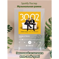 30.02 - Звезды в Лужах - постер Spotify - Модульная картины, Репродукции, Декоративные панно, Декор стен