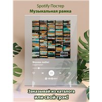 Портреты картины репродукции на заказ - Скриптонит - Москва любит - постер Spotify