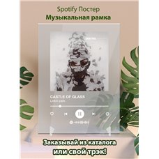 Картина на холсте по фото Модульные картины Печать портретов на холсте Linkin park -CASTLE OF GLASS - постер Spotify