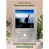 Портреты картины репродукции на заказ - Queen - I was born to love you - постер Spotify