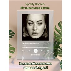 Картина на холсте по фото Модульные картины Печать портретов на холсте Adele - When we were young - постер Spotify