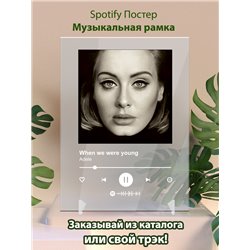 Adele - When we were young - постер Spotify - Модульная картины, Репродукции, Декоративные панно, Декор стен